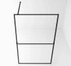 Душевая перегородка Abber AG60120B 120x200 профиль Черный стекло прозрачное