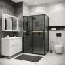 Душевая стенка Grossman Cosmo 80 200.K33.02.80.21.10 профиль Черный матовый стекло тонированное