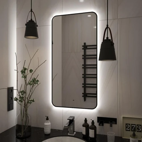Зеркало Maretti Florenza 60 FL1460120P14EL с подсветкой цвет Черный с бесконтактным выключателем