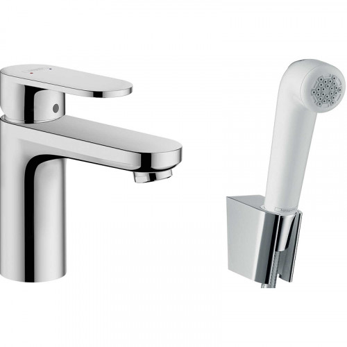 Смеситель для раковины Hansgrohe Vernis Blend 71215000 с гигиеническим душем Хром латунь