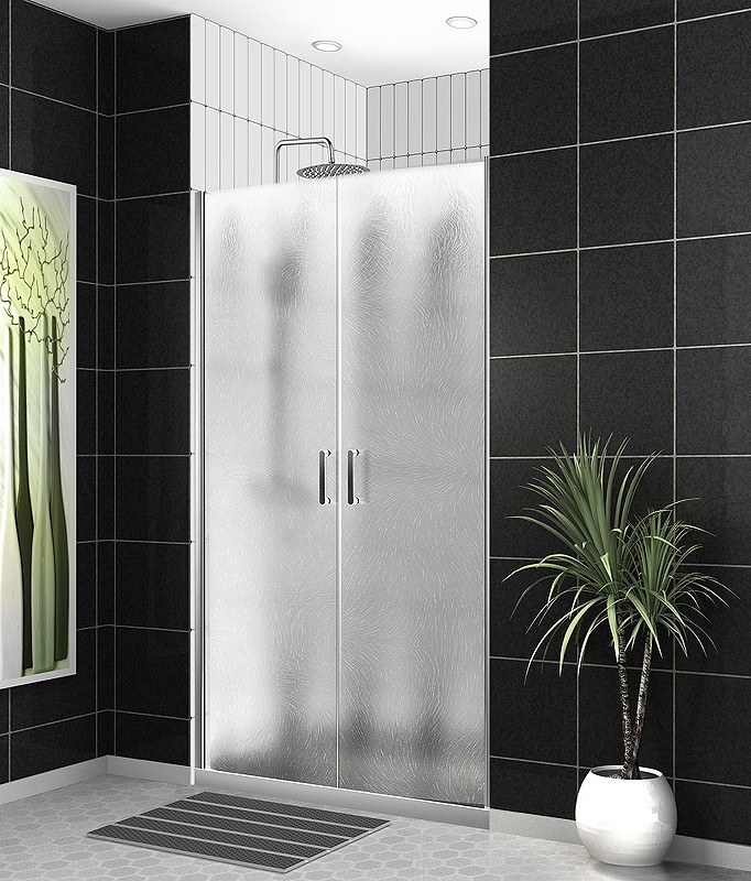 Душевая дверь BelBagno Uno 110 UNO-B-2-110-CH-Cr профиль Хром стекло шиншилла
