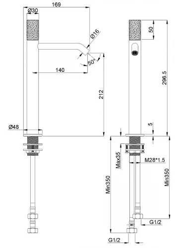 Смеситель для раковины Vincea Аура (Aura) VBF-6AU2CH цвет Хром