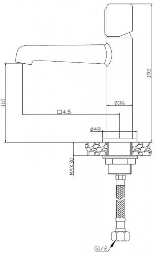 Смеситель для раковины BelBagno Uno UNO-LVM-CRM Хром латунь