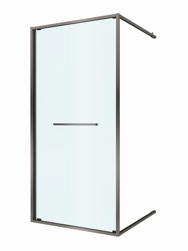 Душевая дверь Cezares Lux 100 LUX-B-FS-1-100-C-GM профиль Оружейная сталь стекло прозрачное