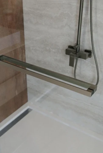 Душевая дверь Cezares Lux 100 LUX-B-FS-1-100-C-GM профиль Оружейная сталь стекло прозрачное