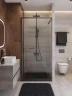 Душевая дверь Cezares Lux 100 LUX-B-FS-1-100-C-GM профиль Оружейная сталь стекло прозрачное