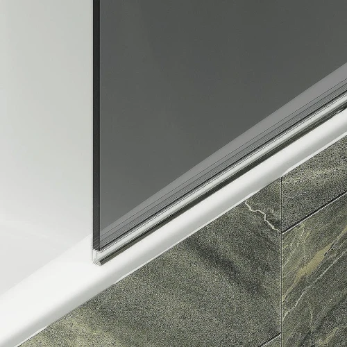 Шторка на ванну Maybah Glass MGV-623-6 800x1400 поворотная на монопетле Черный стекло графитовое