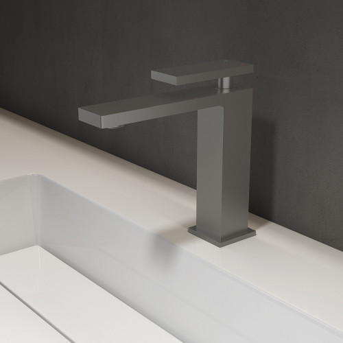 Смеситель для раковины Vincea Dice VBF-2DS1GM Вороненая сталь нержавеющая сталь