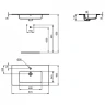 Мебельная раковина Ideal Standard Tempo 82 E066901 цвет Euro White / Евробелый