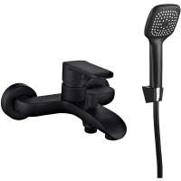 Смеситель для ванны Melodia della vita Heavy Metal MDV35640bk Черный матовый латунь на стену