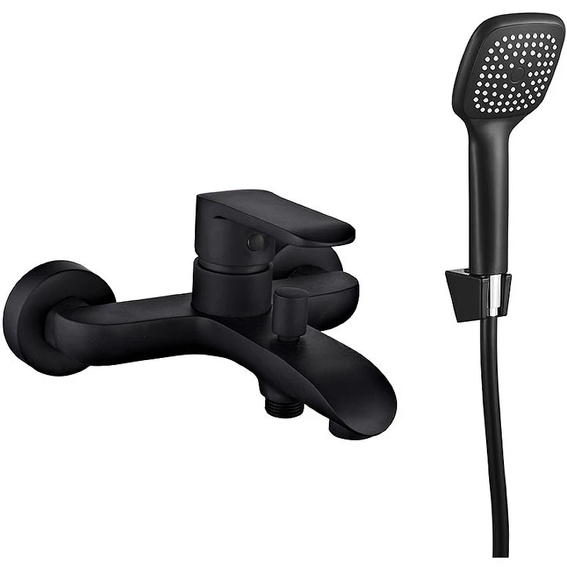 Смеситель для ванны Melodia della vita Heavy Metal MDV35640bk Черный матовый латунь на стену