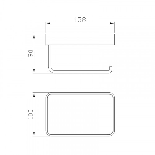 Держатель туалетной бумаги Wonzon &amp; Woghand Lotte WW-8336 с полкой цвет Хром
