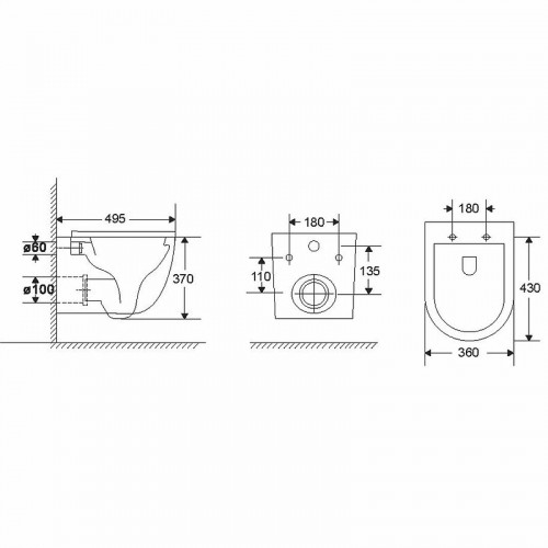 Унитаз Vincea Globo VT1-52T подвесной Белый с сиденьем Микролифт фарфор подвесной