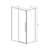Душевой уголок Vincea Slim-N 130x90 VSR-4SN9013CL профиль Хром стекло прозрачное