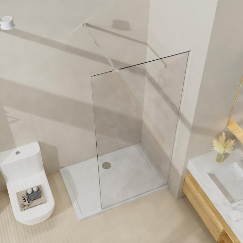 Душевая перегородка Azario Walk-In 110 AZ-251-110-BGL-CL профиль Брашированное золото стекло прозрачное