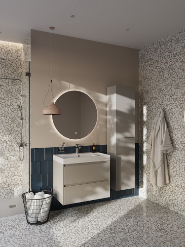 Шкаф пенал Roca Ona 40 A857635510 подвесной Бежево-серый матовый