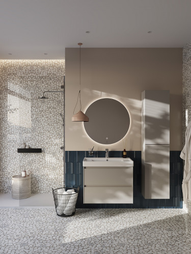 Шкаф пенал Roca Ona 40 A857635510 подвесной Бежево-серый матовый