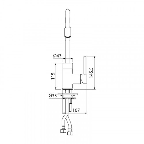 Смеситель для кухни Iddis Kitchen 360 K36BLJ0i05 Черный матовый