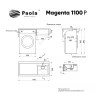 Тумба с раковиной Azario Magenta 110 R CS00079140 цвет Белый