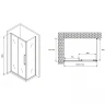 Душевой уголок Abber Schwarzer Diamant 170x75 AG30170H-S75 профиль Хром стекло прозрачное