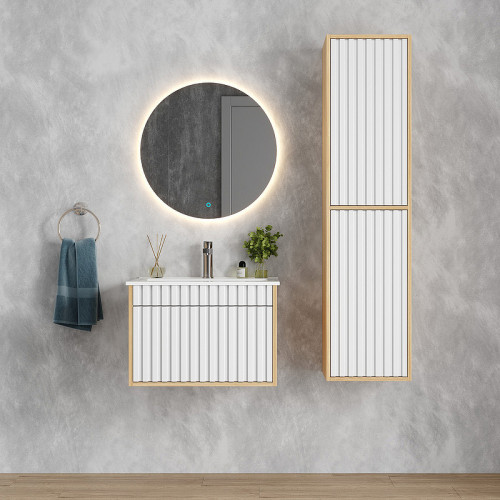 Шкаф пенал Onika Дайлер 35 403568 подвесной Белый Дуб сонома МДФ / ЛДСП