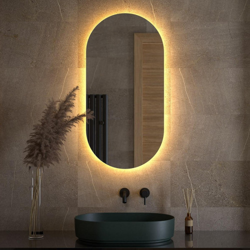 Зеркало Defesto Opti 50х100 DF 2914 с подсветкой 26W-3000K/Без выключателя/Теплый белый свет