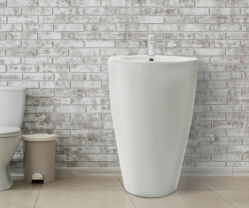 Раковина WeltWasser Leerbach 3838 GL-WT 38 10000005489 Белый глянец фаянс напольный