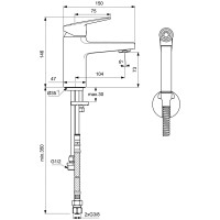 Смеситель для раковины Ideal Standard Ceraplan BD231AA с гигиеническим душем Хром латунь