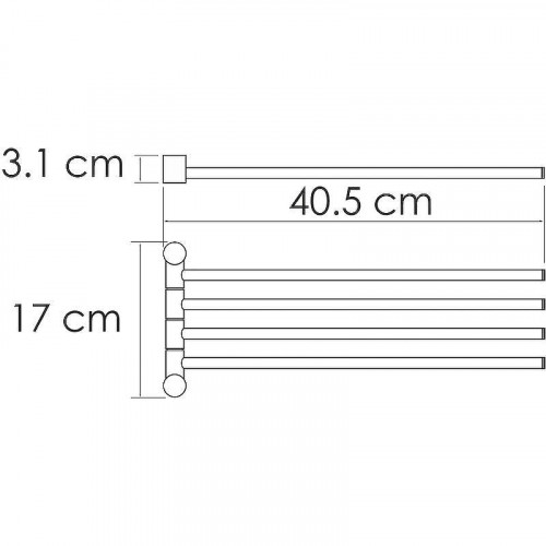 Полотенцедержатель WasserKRAFT K-1034BRUSHED GOLD поворотный Золото матовое
