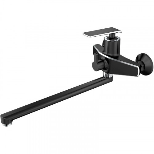 Смеситель для ванны Haiba HB22548-7 универсальный Черный Хром на стену