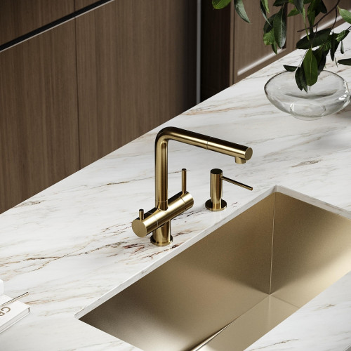 Смеситель для кухни Sancos Spin SC4015BG цвет Золото брашированное