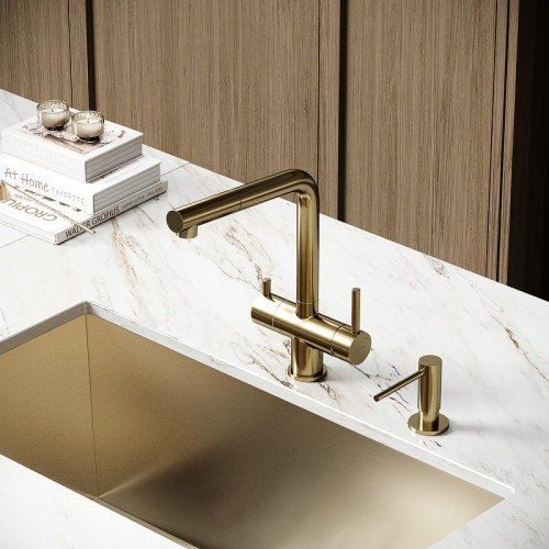 Смеситель для кухни Sancos Spin SC4015BG цвет Золото брашированное