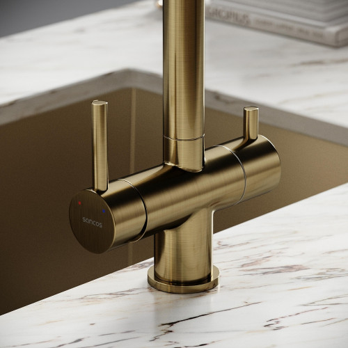 Смеситель для кухни Sancos Spin SC4015BG цвет Золото брашированное