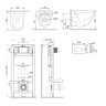 Унитаз с инсталляцией AM.PM Spirit V2.0 Aquaspin IS450B38.701900 цвет Белый с сиденьем Микролифт и клавишей смыва цвет Черный