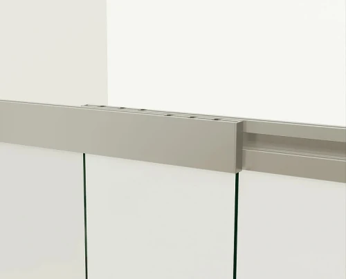 Шторка на ванну Vincea VSB-1E 100х145 VSB-1E100CLGM профиль Вороненая сталь стекло прозрачное