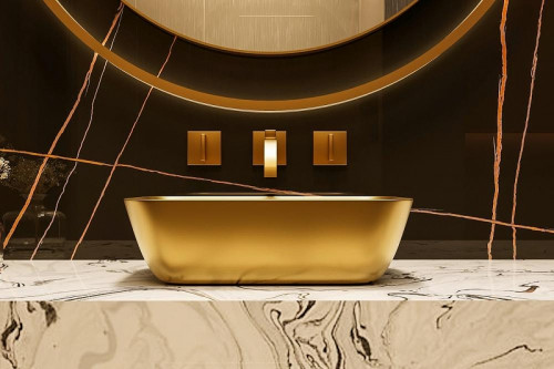 Раковина-чаша Abber RECHTECK 46  AC2200MMG цвет Золото матовое