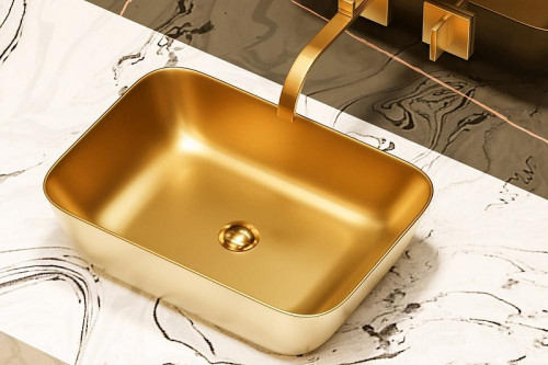Раковина-чаша Abber RECHTECK 46  AC2200MMG цвет Золото матовое