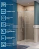 Душевая дверь BelBagno Soft Close-2 120 SOFT_CLOSE-2-BF-1-120-C-Cr профиль Хром стекло прозрачное