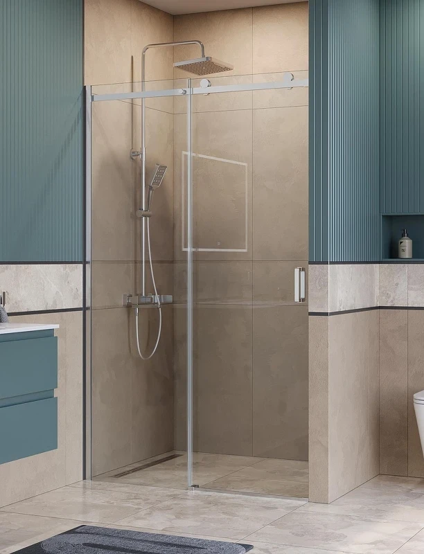 Душевая дверь BelBagno Soft Close-2 120 SOFT_CLOSE-2-BF-1-120-C-Cr профиль Хром стекло прозрачное