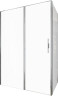 Душевой уголок Allen Brau Priority 140x80 3.31034.00+3.31040.00 цвет профиля Хром стекло прозрачное