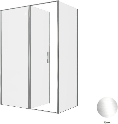 Душевой уголок Allen Brau Priority 140x80 3.31034.00+3.31040.00 цвет профиля Хром стекло прозрачное