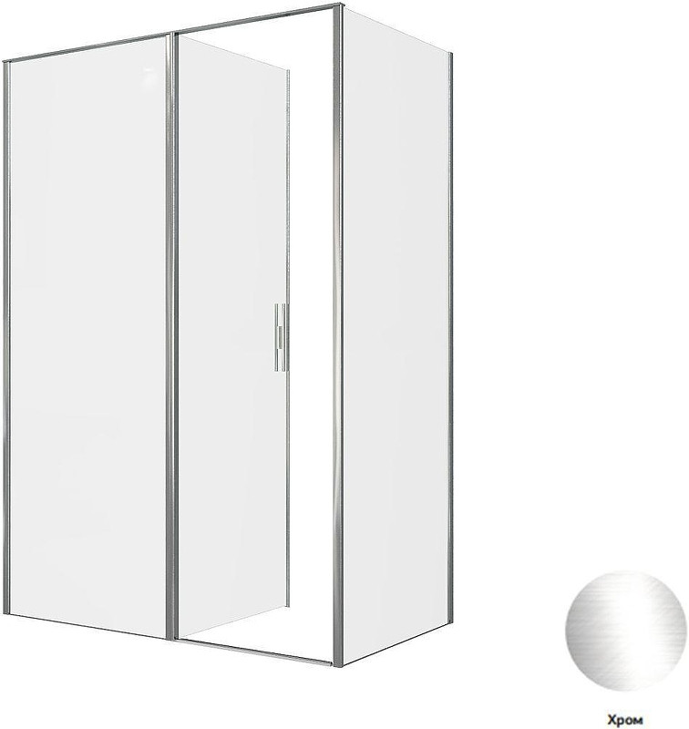 Душевой уголок Allen Brau Priority 140x80 3.31034.00+3.31040.00 цвет профиля Хром стекло прозрачное
