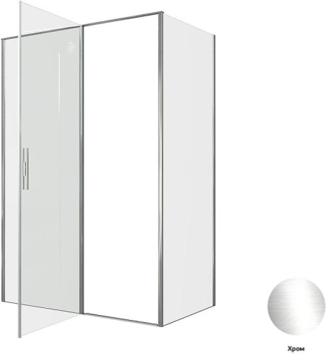 Душевой уголок Allen Brau Priority 140x80 3.31034.00+3.31040.00 цвет профиля Хром стекло прозрачное