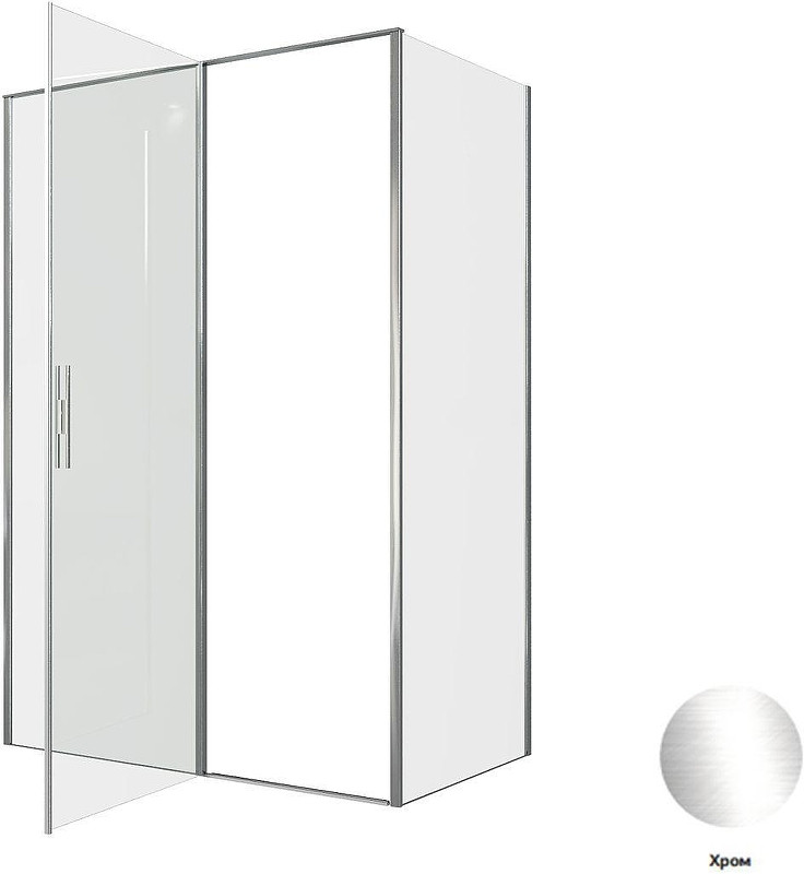 Душевой уголок Allen Brau Priority 140x80 3.31034.00+3.31040.00 цвет профиля Хром стекло прозрачное