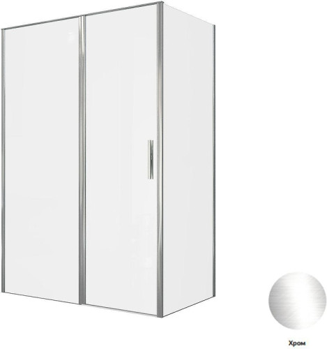 Душевой уголок Allen Brau Priority 140x80 3.31034.00+3.31040.00 цвет профиля Хром стекло прозрачное