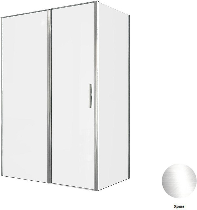 Душевой уголок Allen Brau Priority 140x80 3.31034.00+3.31040.00 цвет профиля Хром стекло прозрачное