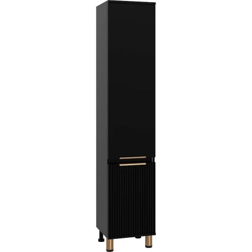 Шкаф пенал Brevita Enfida 35 R ENF-05035-020P Черный матовый МДФ / ЛДСП
