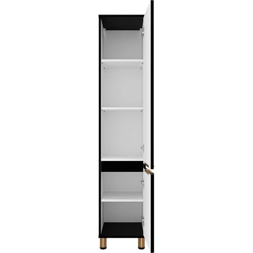 Шкаф пенал Brevita Enfida 35 R ENF-05035-020P Черный матовый МДФ / ЛДСП