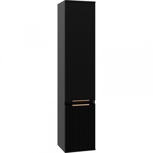 Шкаф пенал Brevita Enfida 35 R ENF-05035-020P Черный матовый МДФ / ЛДСП