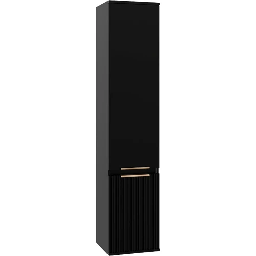 Шкаф пенал Brevita Enfida 35 R ENF-05035-020P Черный матовый МДФ / ЛДСП